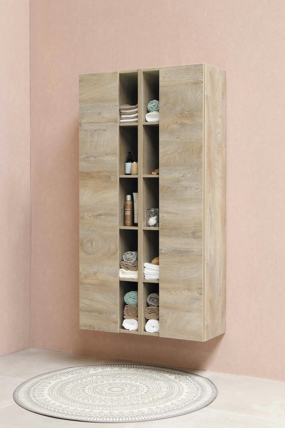 Solid Wood Two-Door Wardrobe